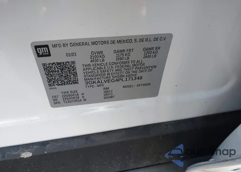 2023 GMC Terrain Awd Slt from USA, damaged, VIN 3GKALVEG4PL171348